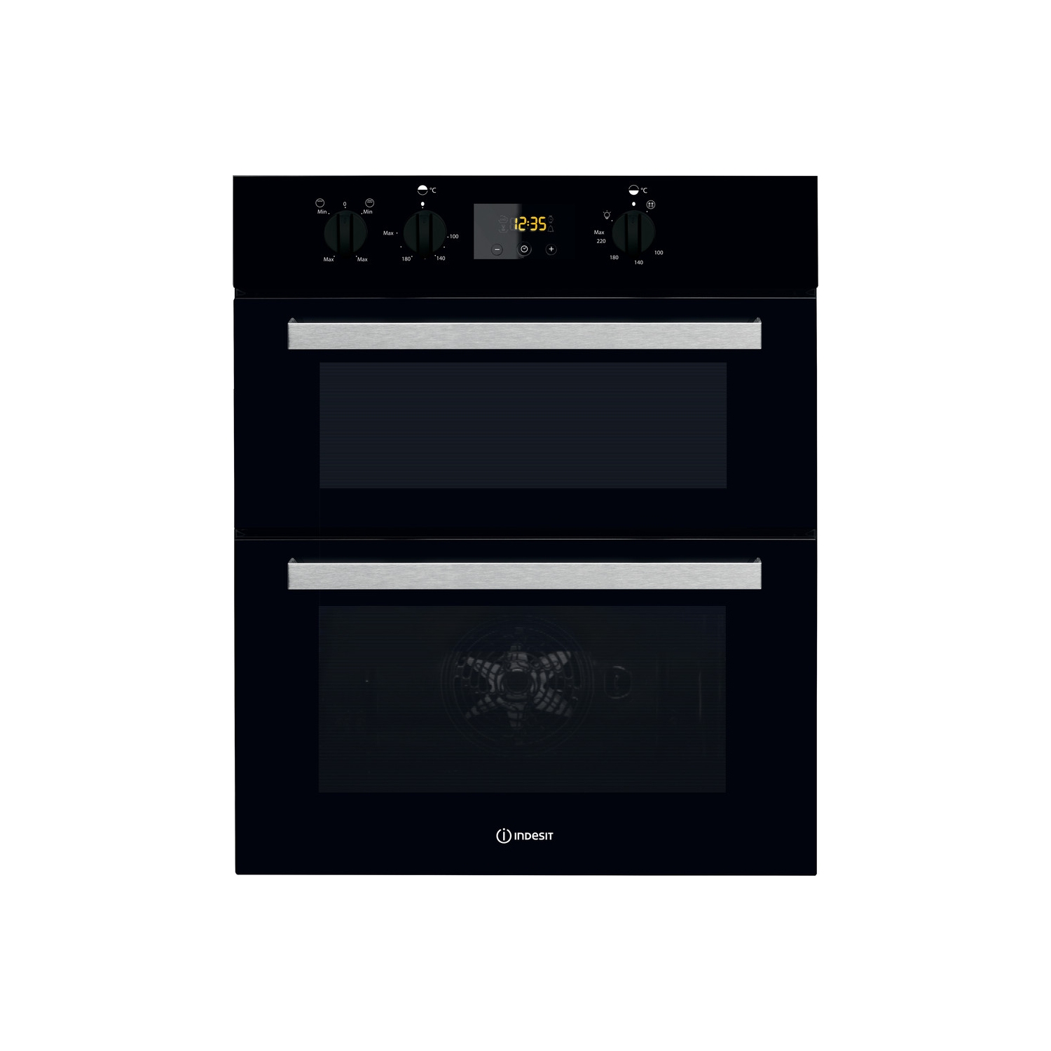 Indesit Built In Electric Double Oven - Black - B Rated - 0