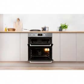 Indesit Built In Electric Double Oven - Stainless Steel - B Rated - 4