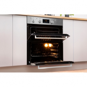 Indesit Built In Electric Double Oven - Stainless Steel - B Rated - 9