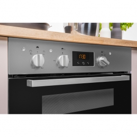 Indesit Built In Electric Double Oven - Stainless Steel - B Rated - 7