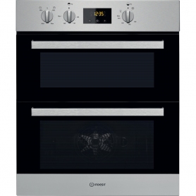 Indesit Built In Electric Double Oven - Stainless Steel - B Rated