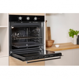 Indesit Built In Electric Single Oven - Black - A Rated - 3