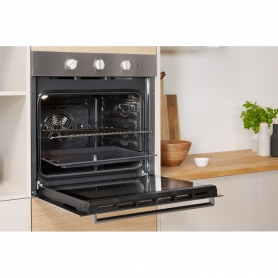 Indesit Built In Electric Single Oven - Stainless Steel - A Rated - 8