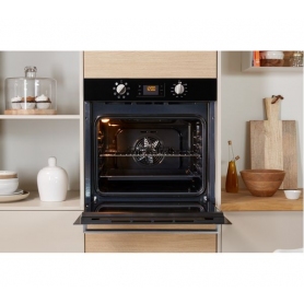 Indesit 60 cm Electric Oven - Black - A Rated - 8