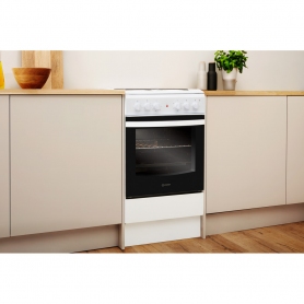 Indesit 50cm Electric Cooker With Plates Hob - White - A Rated - 4