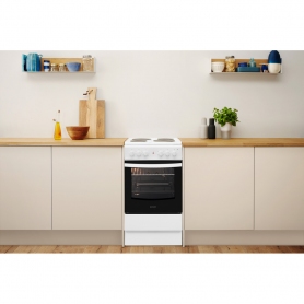 Indesit 50cm Electric Cooker With Plates Hob - White - A Rated - 7