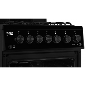 Beko 50 cm Single Oven Gas Cooker - Black - A Rated - 5