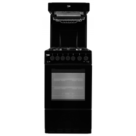 Beko 50 cm Single Oven Gas Cooker - Black - A Rated - 0