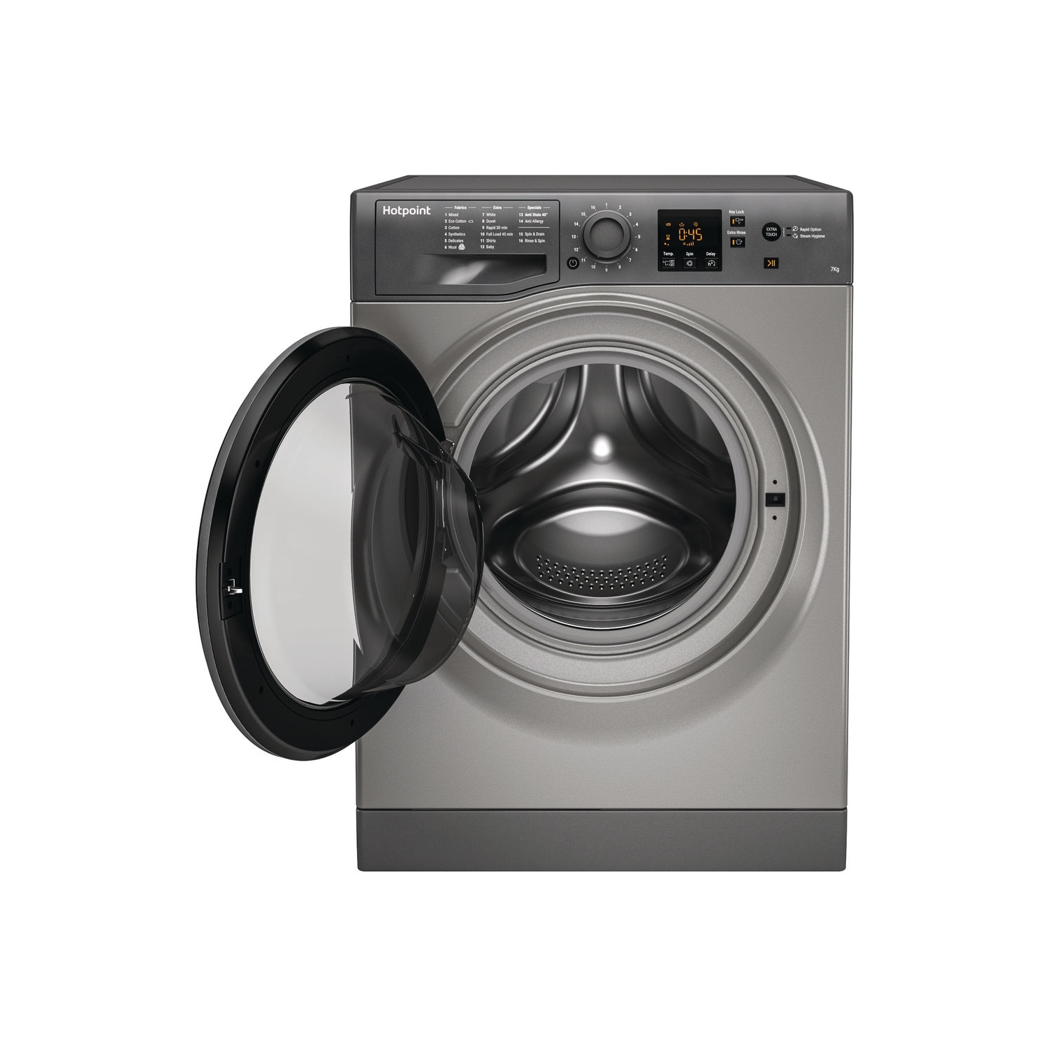 Hotpoint 7kg 1400 Spin Washing Machine - Graphite - A+++ - 1