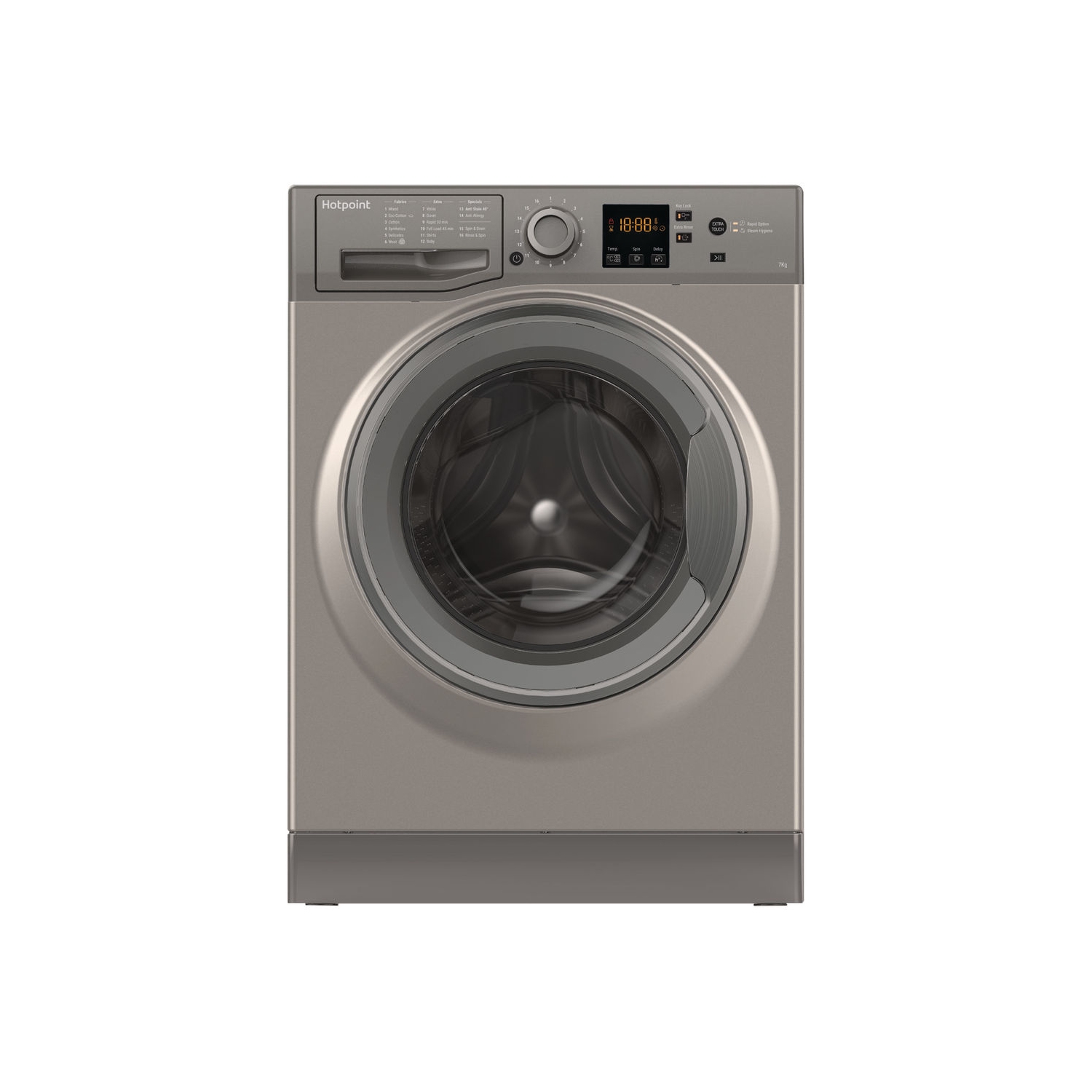 Hotpoint 7kg 1400 Spin Washing Machine - Graphite - A+++ - 0