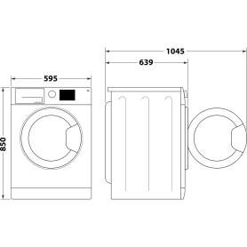 Hotpoint 10kg 1400 Spin Washing Machine - White - 12