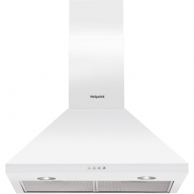 Hotpoint 60cm Chimney Hood - White - D Rated