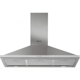 Hotpoint 90cm Chimney Hood - Stainless Steel - D Rated