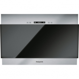 Hotpoint 60cm Chimney Hood - Black - D Rated