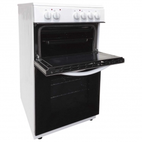 50cm Double Oven Electric Cooker White - 1