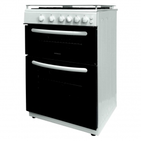 Statesman 60cm Glass Lid Double Oven Gas Cooker White - 2