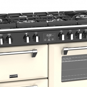 Stoves 110 cm Richmond Deluxe Dual Fuel GTG Range Cooker - Cream  - A Rated - 1
