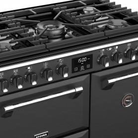 Stoves 90 cm Richmond Deluxe Dual Fuel Range Cooker - Anthracite - A Rated - 2