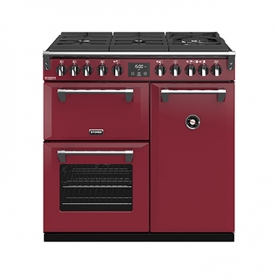 Stoves 90 cm Richmond Deluxe Dual Fuel GTG Range Cooker - Chilli Red - A Rated