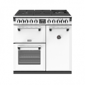 Stoves 90 cm Richmond Deluxe Dual Fuel GTG Range Cooker - Icy White - A Rated - 0