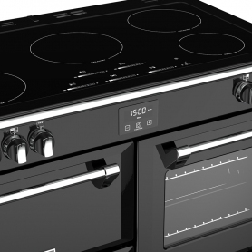  Stoves 100 cm Richmond Electric Induction Range Cooker - Black - A Rated - 2