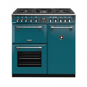 Stoves 90 cm Richmond Deluxe Dual Fuel Range Cooker - Kingfisher Teal - A Rated