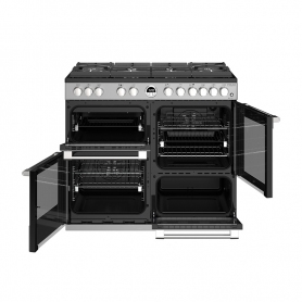 Stoves 100 cm Sterling Deluxe Dual Fuel GTG Range Cooker - Stainless Steel - A Rated - 1