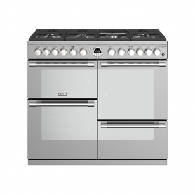 Stoves 100 cm Sterling Deluxe Dual Fuel Range Cooker - Stainless Steel - A Rated - 0