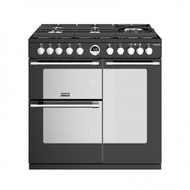 Stoves 90 cm Sterling Deluxe Dual Fuel GTG Range Cooker - Black - A Rated