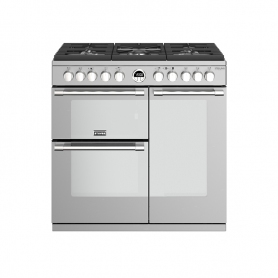 Stoves 90 cm Sterling Deluxe Dual Fuel Range Cooker - Stainless Steel - A Rated - 0