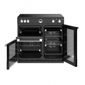 Stoves 90 cm Sterling Deluxe Electric Induction Range Cooker - Black - A Rated - 1
