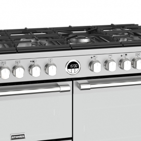 Stoves 100 cm Sterling Dual Fuel Range Cooker - Stainless Steel - A Rated - 2