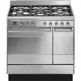 Smeg Classic 90 cm Dual Fuel Cooker - Stainless Steel - A Rated - 0