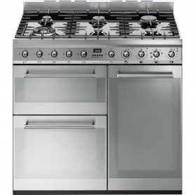 Smeg 90cm Gas Range Cooker - Stainless Steel - A Rated