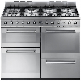 Smeg Classic 110 cm Dual Fuel Cooker - Stainless Steel - A Rated
