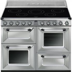 Smeg 110cm Victoria Electric Induction Range Cooker - Stainless Steel - A Rated