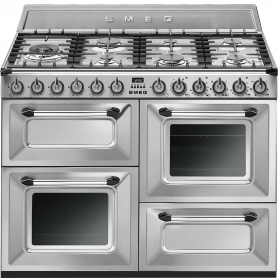 Smeg 110cm Victoria Dual Fuel Range Cooker - Stainless Steel - A Rated
