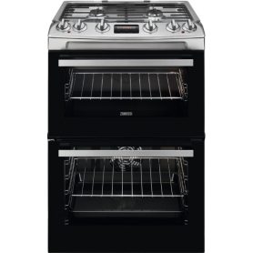 Zanussi 60cm Dual Fuel Cooker - Stainless Steel - A Rated
