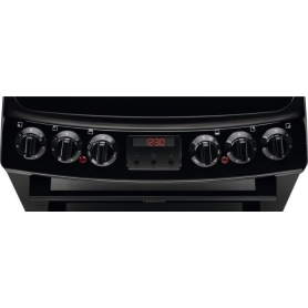 Zanussi 55cm Electric Cooker with Ceramic Hob - Black - A Rated - 7
