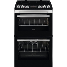 Zanussi 55cm Electric Cooker with Ceramic Hob - Stainless Steel - A Rated