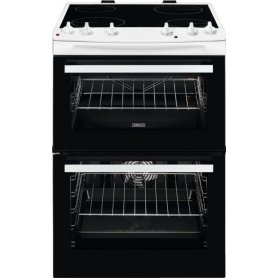Zanussi 60cm Electric Cooker with Ceramic Hob - White - A Rated