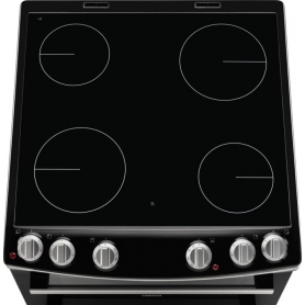 Zanussi 60cm Electric Cooker with Ceramic Hob - Stainless Steel - A Rated - 6