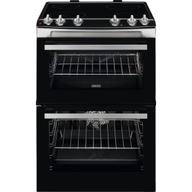 Zanussi 60cm Electric Cooker with Ceramic Hob - Stainless Steel - A Rated