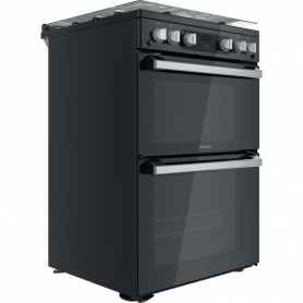 Hotpoint HDM67G0C2CB Double Gas Cooker - Black - 2
