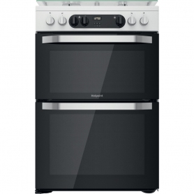 Hotpoint HDM67G9C2CW Double Dual Fuel Cooker - White