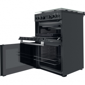 Hotpoint CD67G0C2CA Gas Cooker - Black - A+/A+ Rated - 2