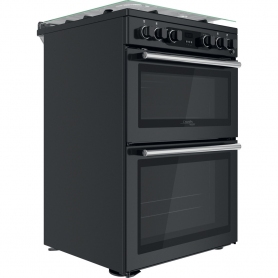 Hotpoint CD67G0C2CA Gas Cooker - Black - A+/A+ Rated - 1