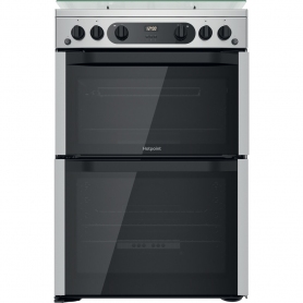 Hotpoint HDM67G0CCX 60cm Double Gas Cooker - Inox - 0