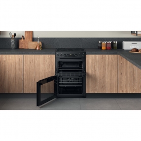 Hotpoint HDM67V9CMB Electric Ceramic Double Cooker - Black - 3