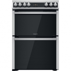 Hotpoint HDT67V9H2CX/UK Double 60cm Electric Cooker - Inox - 0